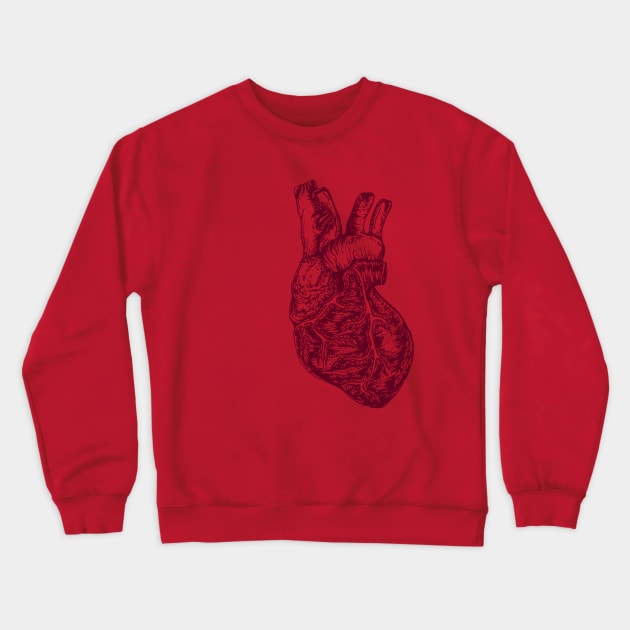 Big-Big Heart Crewneck Sweatshirt by pingdf